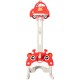 Car-shaped basketball hoop playset for kids in red, featuring adjustable height for various games and enhanced.