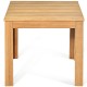 Wooden square patio coffee bistro table made of acacia wood, featuring a waterproof varnish surface for easy.