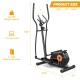Elliptical exercise machine with LCD monitor, 220 lbs capacity, 8 magnetic resistance levels, ideal for home workouts.