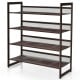 4-tier metal shoe rack with mesh shelves, suitable for entryway or hallway, maximizing storage for up to 16 pairs of.