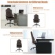 High Adjustable Back Executive Office Chair in brown with detachable armrests, designed for comfort and ergonomic.
