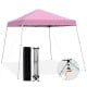 Pink 10 x 10 feet outdoor instant pop-up canopy with carrying bag, perfect for outdoor events and easy to set up.