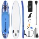 11-foot inflatable paddle board with adjustable paddle, fins, and carrying bag, ideal for water activities and.