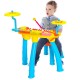 Colorful 24-key piano keyboard with drums and microphone, designed for kids' musical fun and practice.
