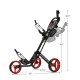 Folding 3 wheels golf push cart with adjustable handle, lightweight aluminum frame, and large wheels for easy.