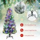 5 feet pre-lit Christmas tree with 279 snow-flocked branch tips and 140 LED lights, perfect for festive holiday decor.