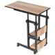 C-Shape mobile snack end table featuring a sturdy metal frame, adjustable height, and compact design for versatile use.