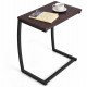C-shaped steel frame side table with waterproof MDF top, perfect for use beside a sofa or bed.