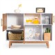 Sideboard storage cabinet with six compartments, engineered wood, and a stylish design, perfect for living room or.