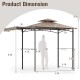 11 x 5 FT Grill Gazebo with Side Awning and Double-Tiered Top - Gallery View 5 of 10