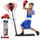 Kids punching bag set with adjustable stand, boxing gloves, and freestanding design for developing hand-eye.