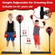 Kids punching bag with adjustable stand, height 33-51 inches, includes gloves, perfect for developing hand-eye.
