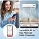 Mini split air conditioner with WiFi control, 12000 BTU, for rooms up to 600 sq.ft, compatible with Alexa and Google.