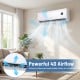 Mini split air conditioner with 4D airflow, WiFi control, and 12000 BTU capacity for efficient indoor cooling and.