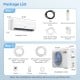Indoor unit of a 12000 BTU mini split air conditioner with remote control, designed for all-season comfort and quiet.