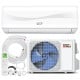 Mini split air conditioner with heat pump, 12000 BTU, remote control, and 4 in 1 design for year-round comfort.