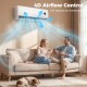 Smart mini split AC/heater with 4D airflow control, WiFi enabled, and Alexa compatibility for year-round comfort.