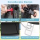 Detail of the 12FT outdoor trampoline's safety buckle and double-sided zipper door for secure enclosure and easy access.