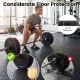 Black 12Tiles 1/2" puzzle exercise floor mats made of EVA foam, providing durable, waterproof floor protection for.