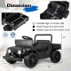 Electric ride-on truck with dump bed, licensed Toyota design, suitable for kids aged 3-8 years, featuring music and remote control.