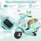 Kids electric motorcycle in green with dual 6V batteries, training wheels, and foot pedal for safe, fun rides.