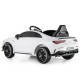 White 12V kids ride-on car Mercedes-Benz AMG CLA 45, featuring remote control, LED lights, and adjustable seat for.