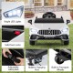 Kids ride-on car Mercedes-Benz AMG CLA 45 in white with bright LED lights, adjustable safety belt, and built-in.