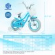 Blue 12-inch kids bike with dual brakes, adjustable seat, and removable storage basket for safe, comfortable riding.