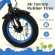 Close-up of the 12-inch kids bike's all-terrain rubber tire, featuring crack-resistant and wear-resistant qualities.
