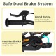 Kids bike with hand and coaster brake system, adjustable seat, and removable training wheels for ages 3-8.