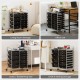 12-drawer utility rolling cart in black, featuring removable drawers and smooth-rolling casters for versatile storage.