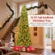 12 FT tall prelit artificial Christmas tree with 2536 branch tips, perfect for large spaces and festive ambiance.