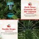 Close-up of the quick power connector for the 12 ft prelit Christmas tree, ensuring easy 360° insertion without tangled.