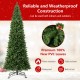 12 ft tall prelit artificial Christmas tree with 2536 PVC branch tips, suitable for indoor and outdoor use.