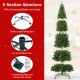 12 ft tall prelit artificial Christmas tree with 2536 PVC branch tips, featuring a sturdy metal base for easy setup.