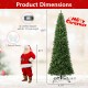 12 FT tall prelit artificial Christmas tree with 2536 PVC branch tips, perfect for indoor or outdoor holiday decor.