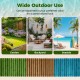 12 FT wooden garden pathway with textured surface, brown cedar wood, perfect for outdoor use in gardens and backyards.
