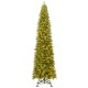 12-foot tall pre-lit slim pencil Christmas tree with 1000 LED lights, perfect for indoor or outdoor holiday decoration.