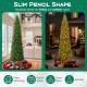 12-foot pre-lit slim pencil Christmas tree with 1000 LED lights, perfect for indoor and outdoor holiday decor.