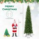12 ft pre-lit artificial Christmas tree with 1000 LED lights, slim pencil design, perfect for indoor and outdoor.