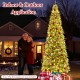 12-foot prelit artificial Christmas tree with 2517 branch tips, perfect for indoor and outdoor holiday decor.