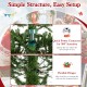 12 ft prelit artificial Christmas tree with flexible hinges and quick power connector for easy setup and festive.