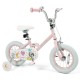 12-inch pink kids bike with adjustable seat, dual brakes, and training wheels, perfect for children aged 3-8 years.