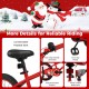 12-inch kids bike with adjustable seat, non-slip pedals, and Christmas music, perfect for ages 3-5 for safe riding.
