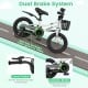 12-inch kids bike with training wheels, hand brake, coaster brake, and enclosed chain guard for safety and smooth rides.