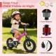 12-inch pink kids bike with removable training wheels, adjustable seat, handbrakes, and safety reflectors for.