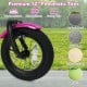 Close-up of the 12-inch pneumatic tire on a kids bike, featuring wear-resistant and skid-resistant design for various.