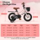 12-inch kids bike with basket, adjustable seat, and dual brake system, perfect for 3-4 years old riders.
