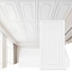 12 pieces of decorative PVC ceiling tiles with a 3D-style design, ideal for easy installation in various interior.