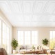 Decorative PVC ceiling tiles in a 3D design, ideal for easy installation and customizable decor in living spaces.